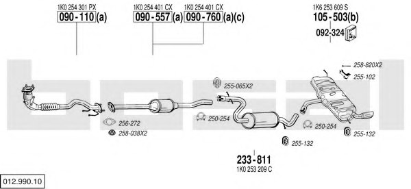 BOSAL 012.990.10 Exhaust System